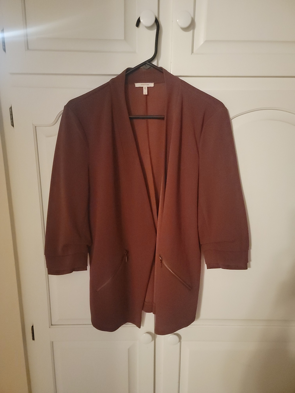 Maurices Rust Open-Front Blazer Jacket